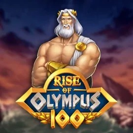 Rise of Olympus 100 slot logo by Play'n GO at Wild Robin Casino